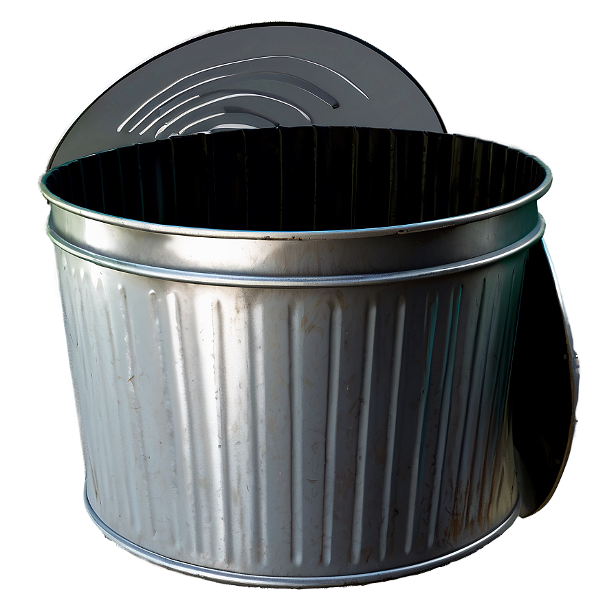 Metal Trash Bin Model Png Dgi13 PNG Image