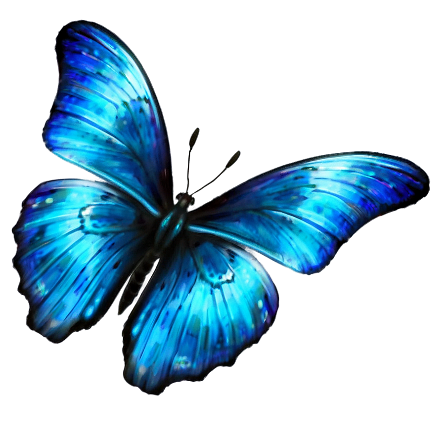 Metallic Blue Butterfly Png Eca61 PNG Image