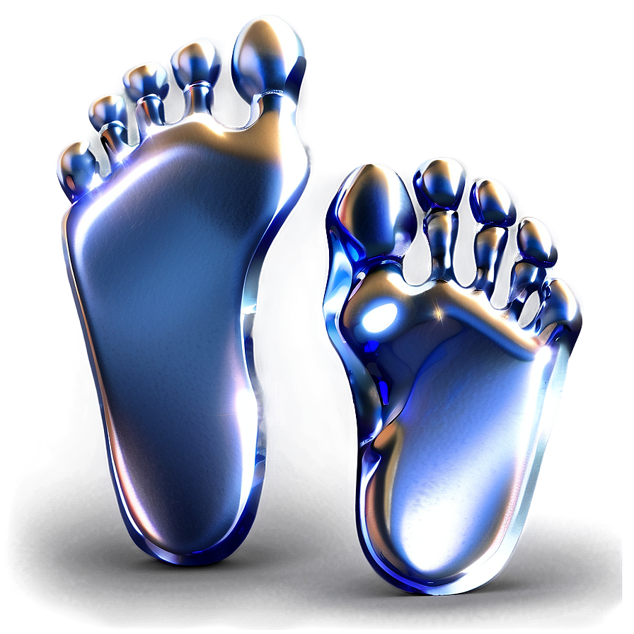 Metallic Footprints Png Ctj8 PNG Image