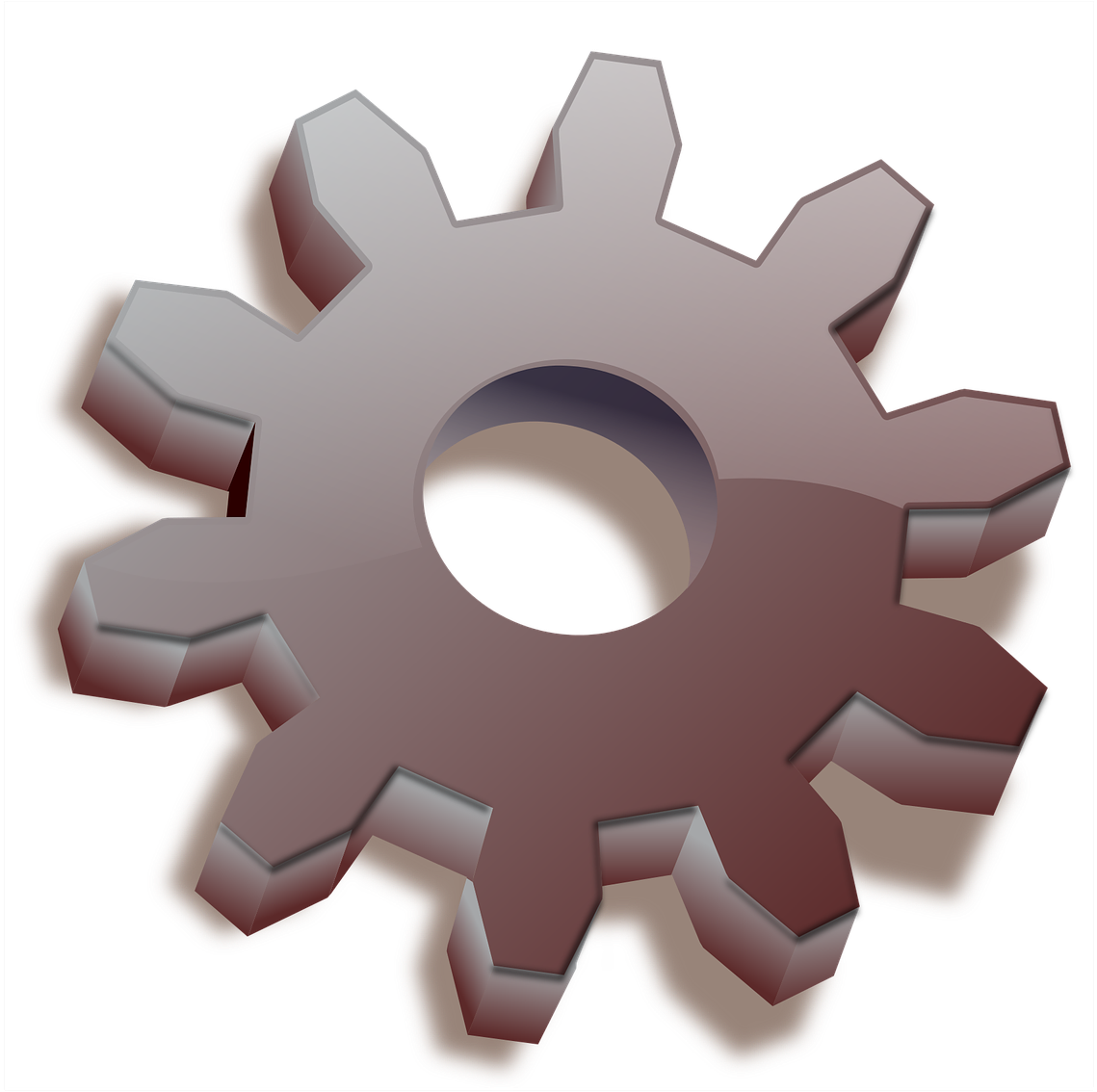 Metallic Gear Icon3 D Render PNG Image