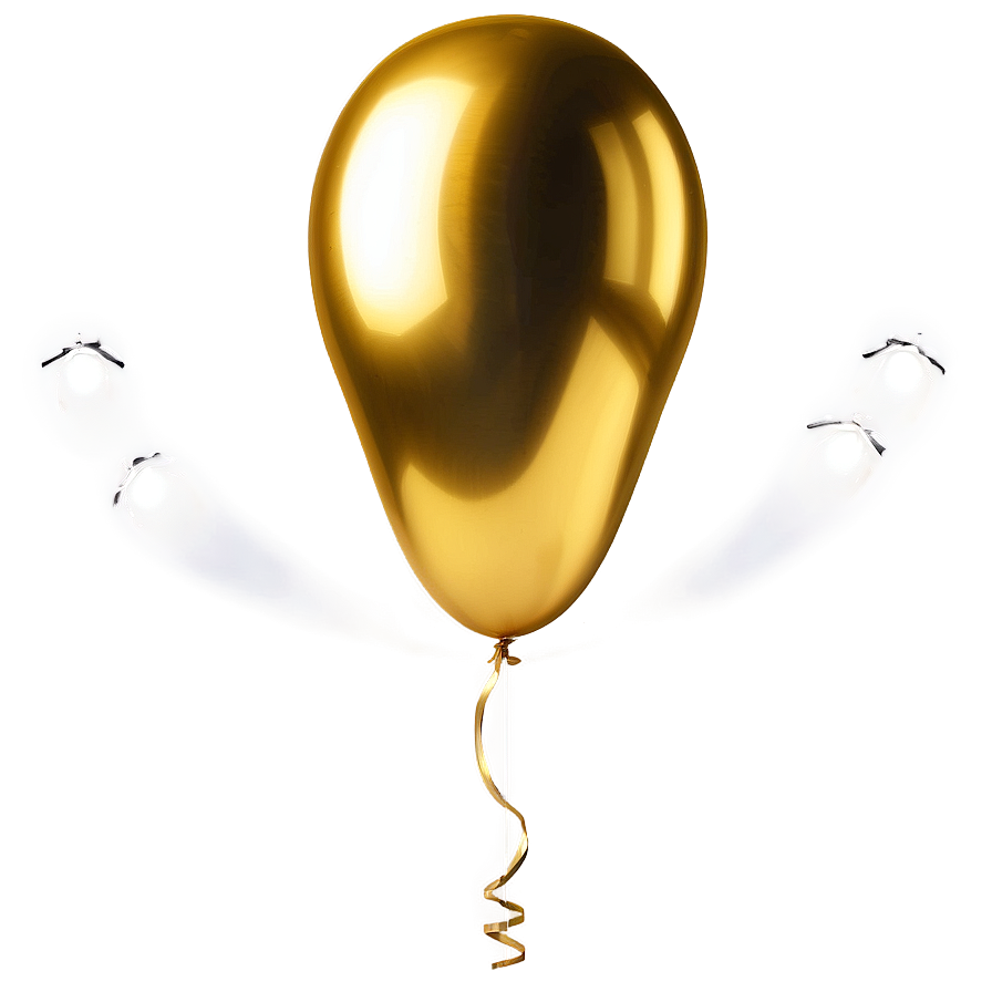 Metallic Gold Balloon Png 06212024 PNG Image