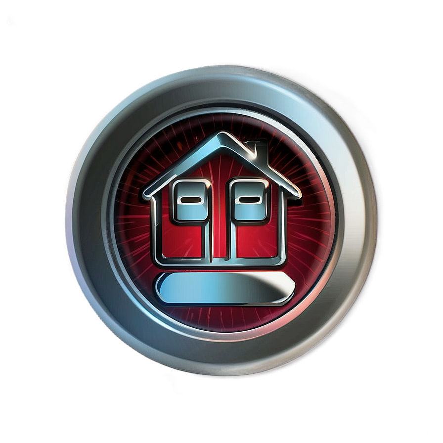 Metallic Home Button Png 12 PNG Image