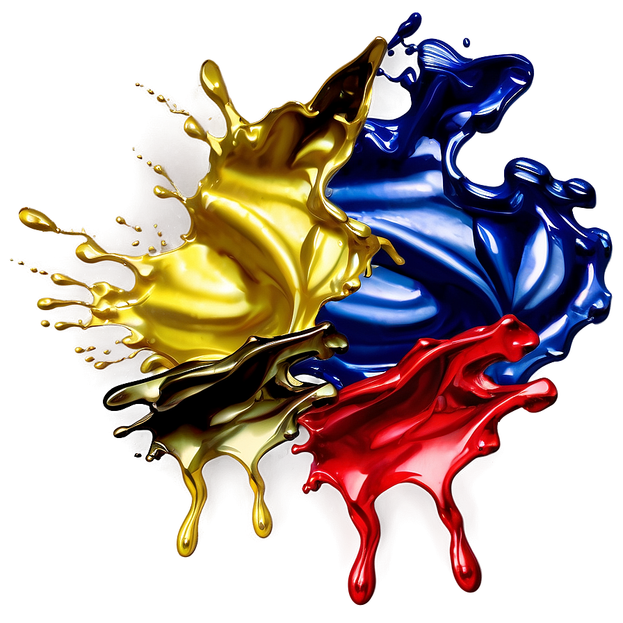 Metallic Paint Splash Png 60 PNG Image