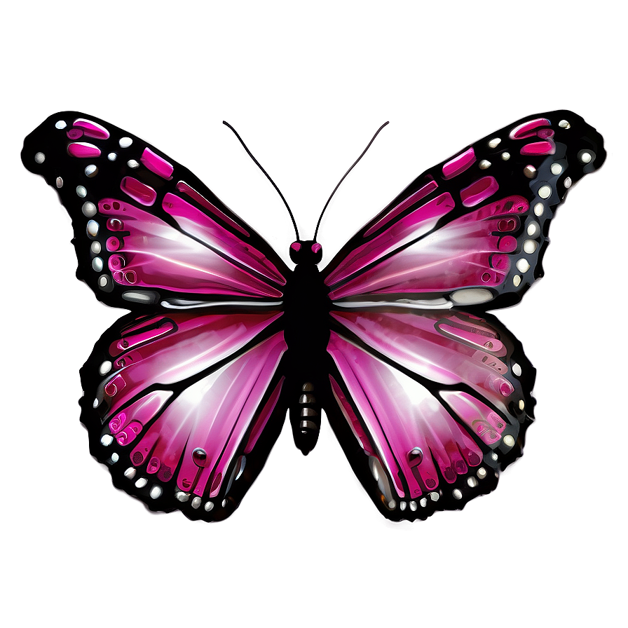 Metallic Pink Butterfly Png 05232024 PNG Image