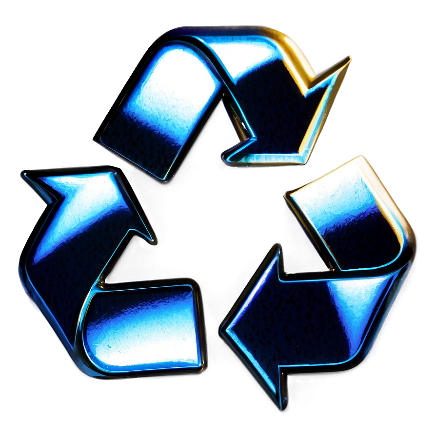 Metallic Recycle Sign Png 05252024 PNG Image