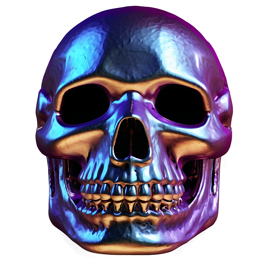 Metallic Skull Face Icon Png 06272024 PNG Image