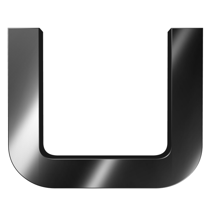 Metallic U Shaped Object PNG Image