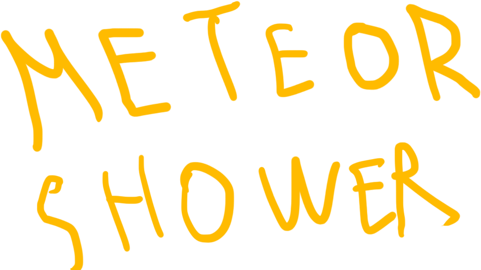 Meteor Shower Yellow Text Illustration PNG Image