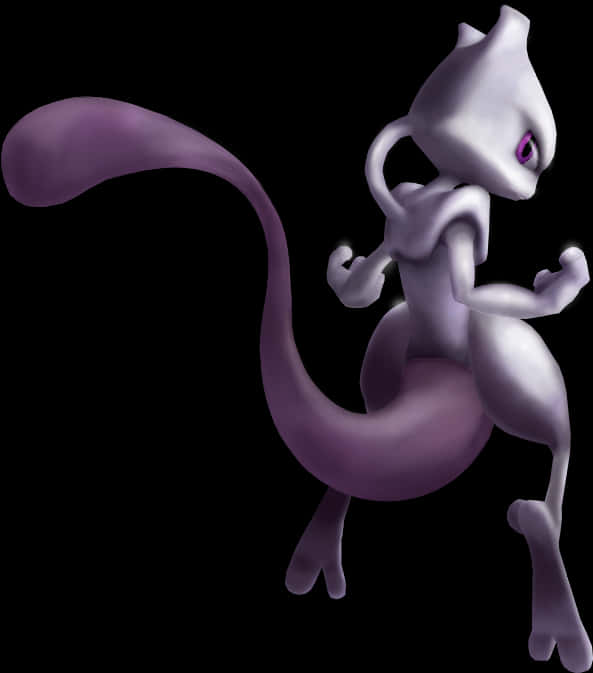 Mewtwo Pokemon Character PNG Image