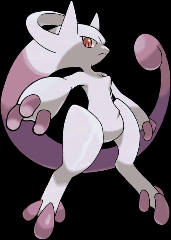 Mewtwo Powerful Psychic Pokemon PNG Image