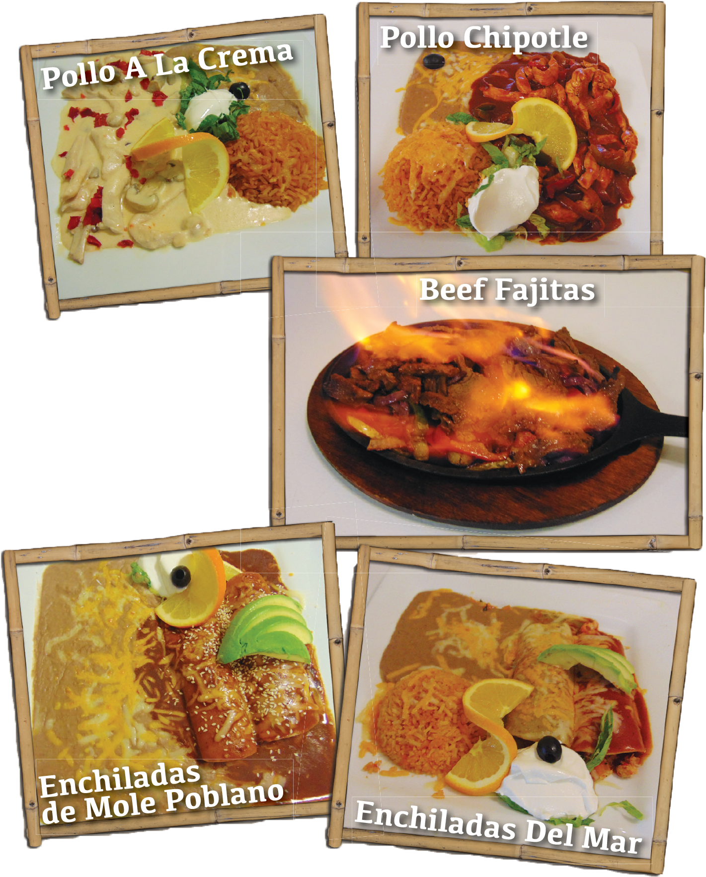 Mexican Cuisine Dishes Collage PNG Image