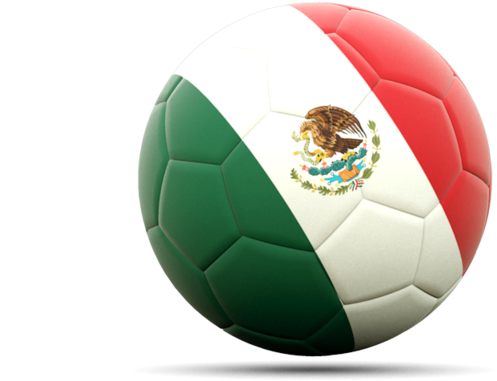 Mexican Flag Soccer Ball PNG Image