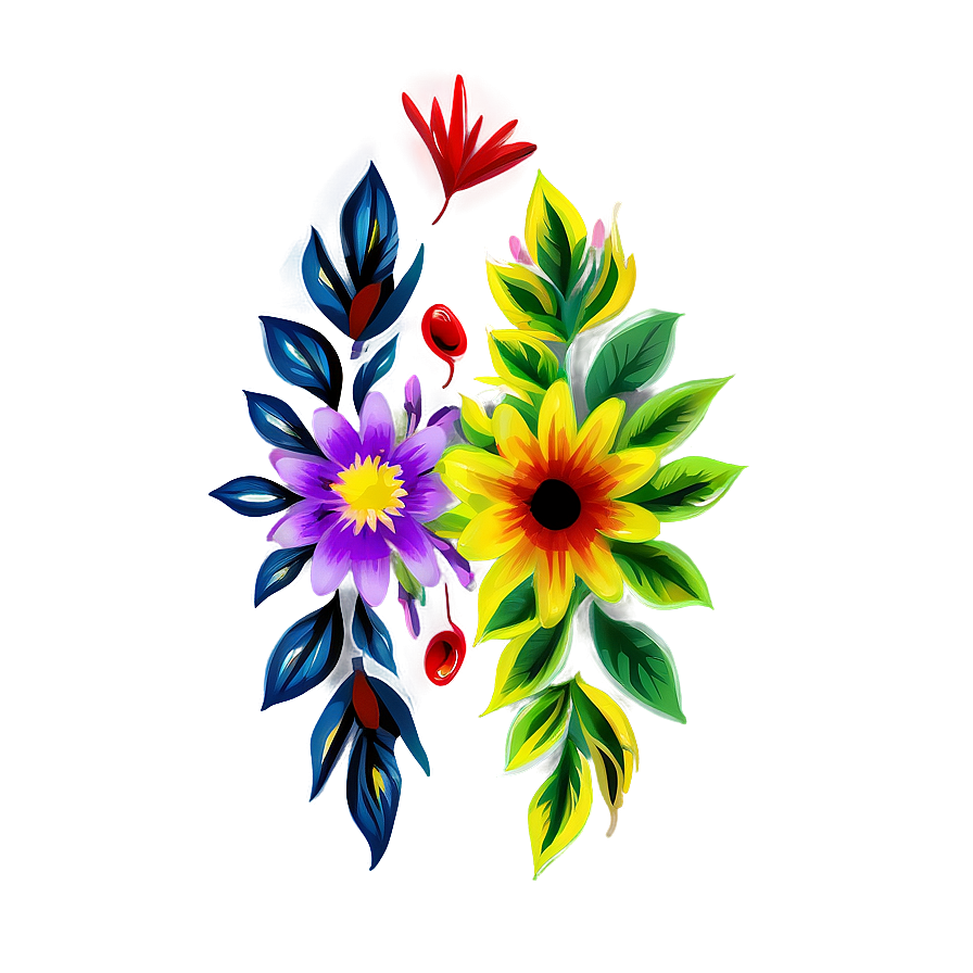 Mexican Floral Prints Png Cpx82 PNG Image