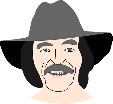 Mexican Man Cartoon Portrait PNG Image