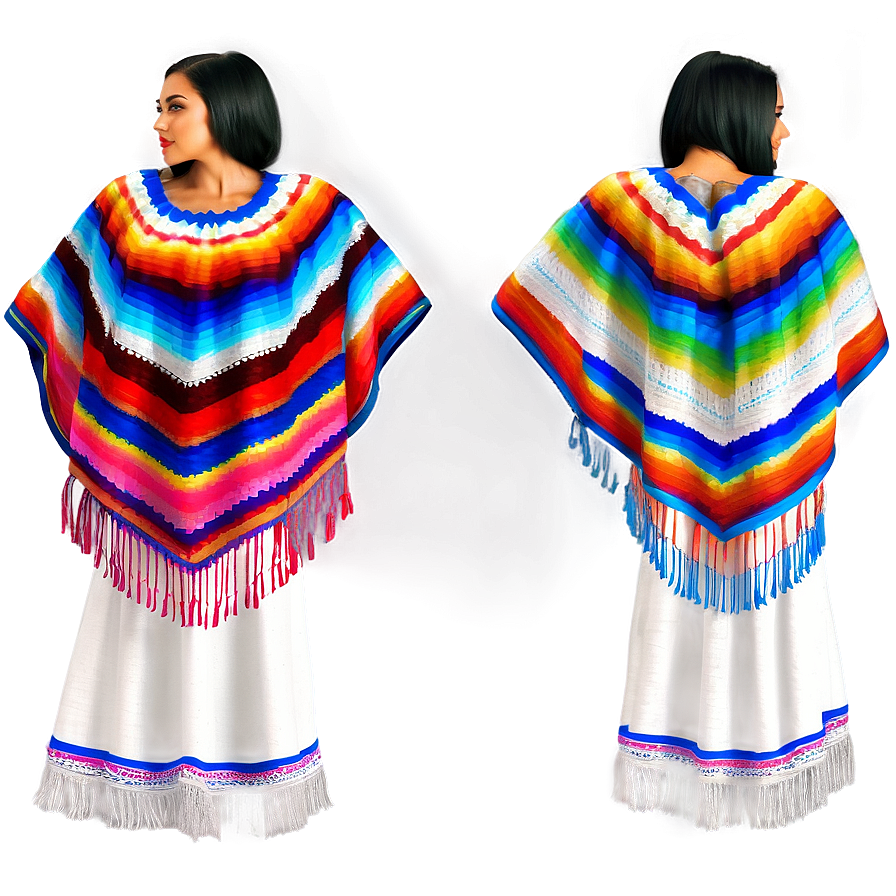 Mexican Poncho Fashion Statement Png Jab33 PNG Image