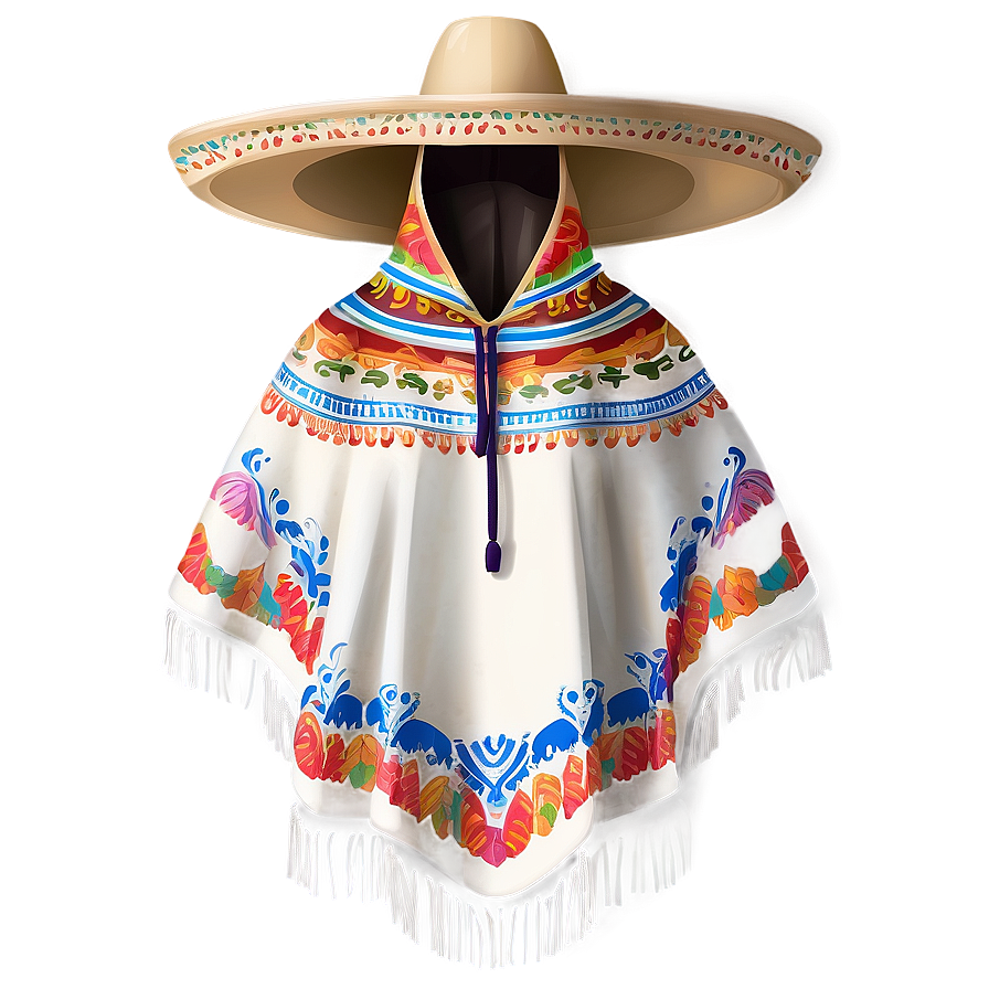 Mexican Poncho Illustration Png 06272024 PNG Image