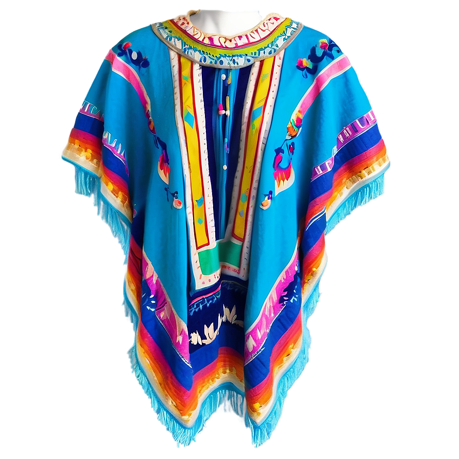 Mexican Poncho In Bold Colors Png 27 PNG Image