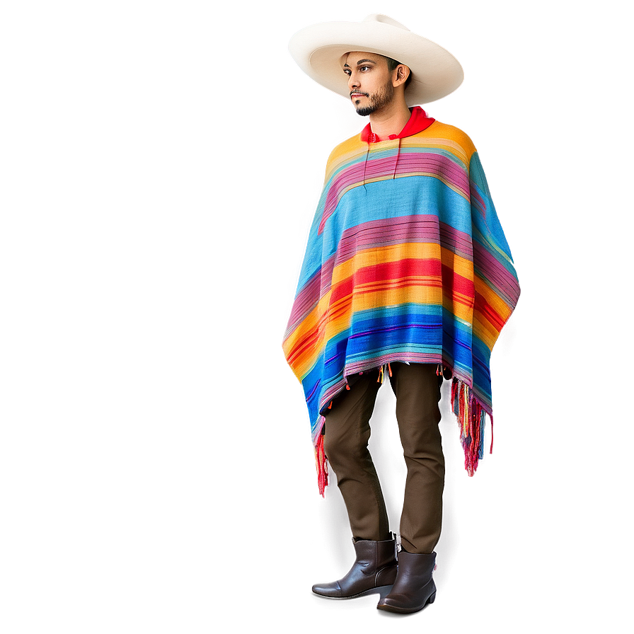 Mexican Poncho Street Style Png 06282024 PNG Image