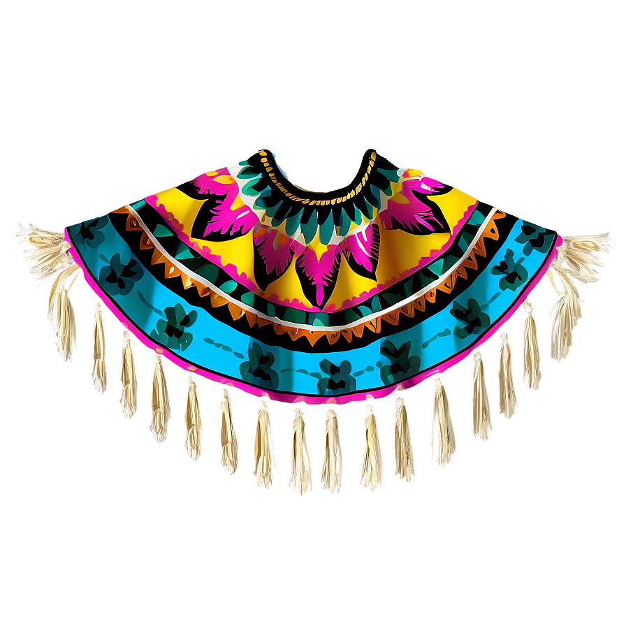 Mexican Poncho With Intricate Design Png 06282024 PNG Image