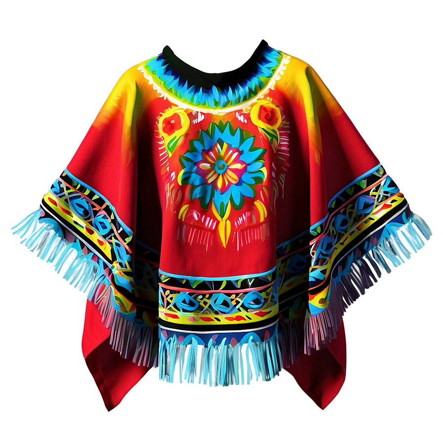 Mexican Poncho With Intricate Design Png 17 PNG Image