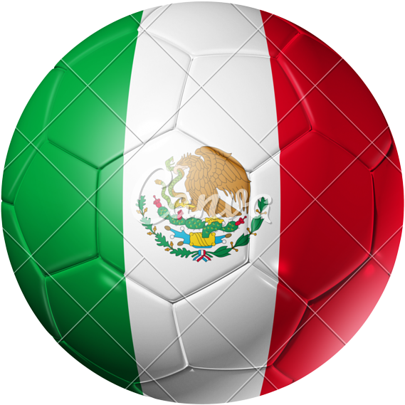 Mexico Flag Soccer Ball PNG Image