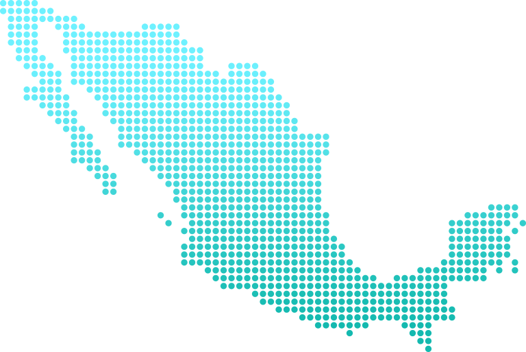 Mexico Map Hexagon Pattern PNG Image