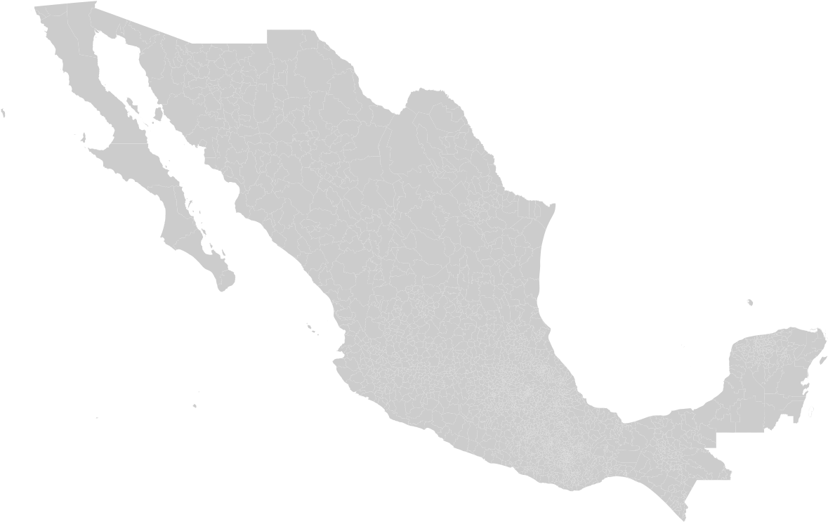 Mexico Outline Map PNG Image