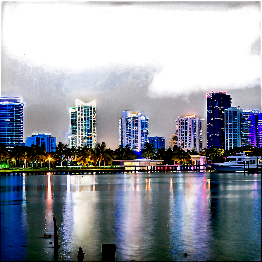 Miami Skyline From Bayfront Park Png Eyu PNG Image