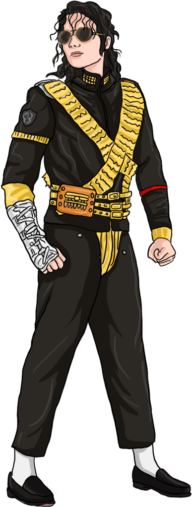 Michael Jackson Iconic Outfit Illustration PNG Image