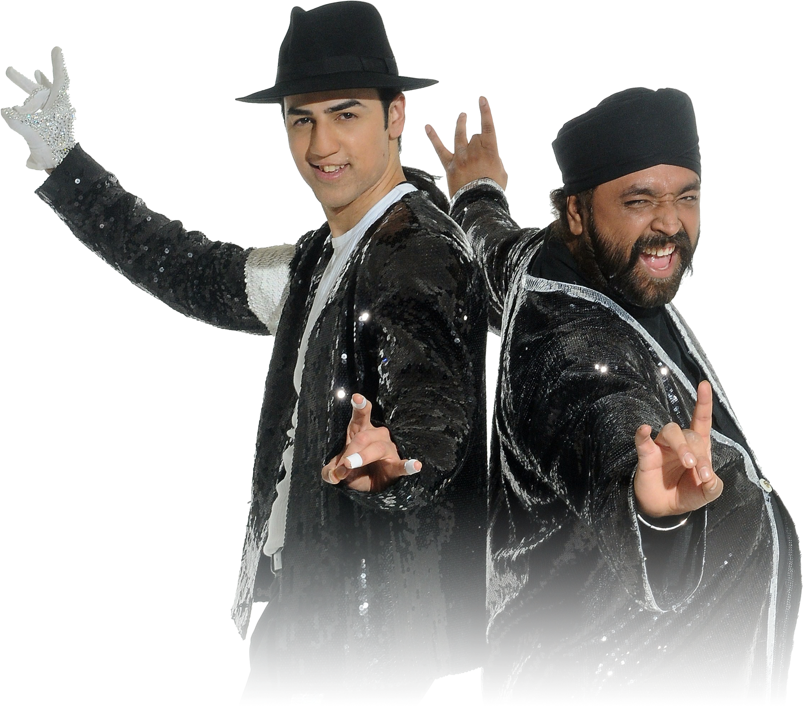 Michael Jackson Inspired Duo Performance PNG Image