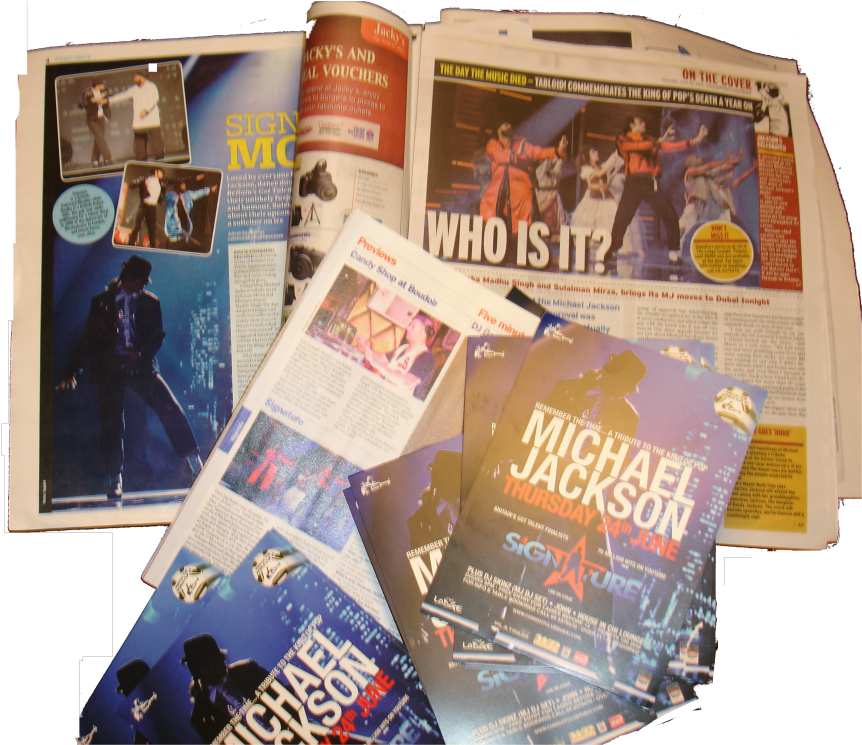 Michael Jackson Memorabilia Collection PNG Image