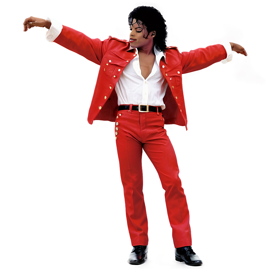 Michael Jackson Red Jacket Png Njp74 PNG Image