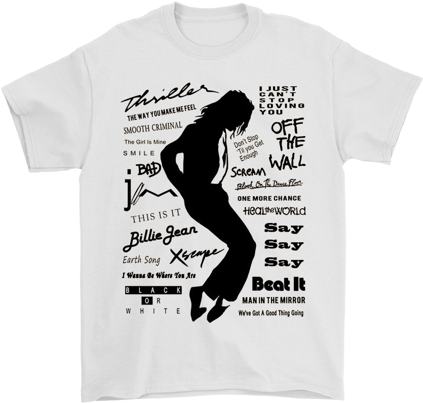 Michael Jackson Silhouette T Shirt Design PNG Image