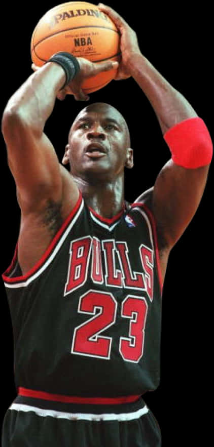 Michael Jordan Free Throw Pose PNG Image