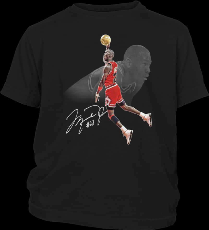 Michael Jordan Slam Dunk Tshirt Design PNG Image