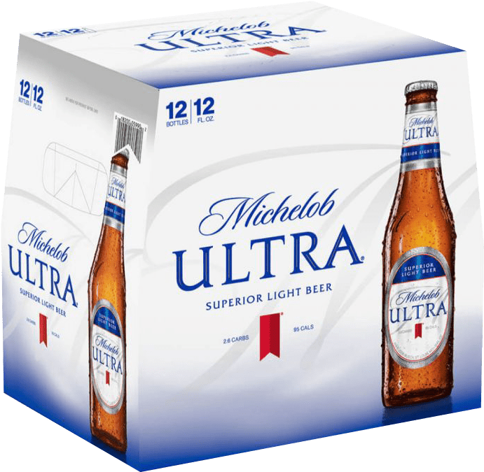 Michelob Ultra Beer Packand Bottle PNG Image