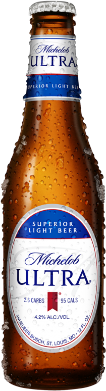 Michelob Ultra Light Beer Bottle PNG Image