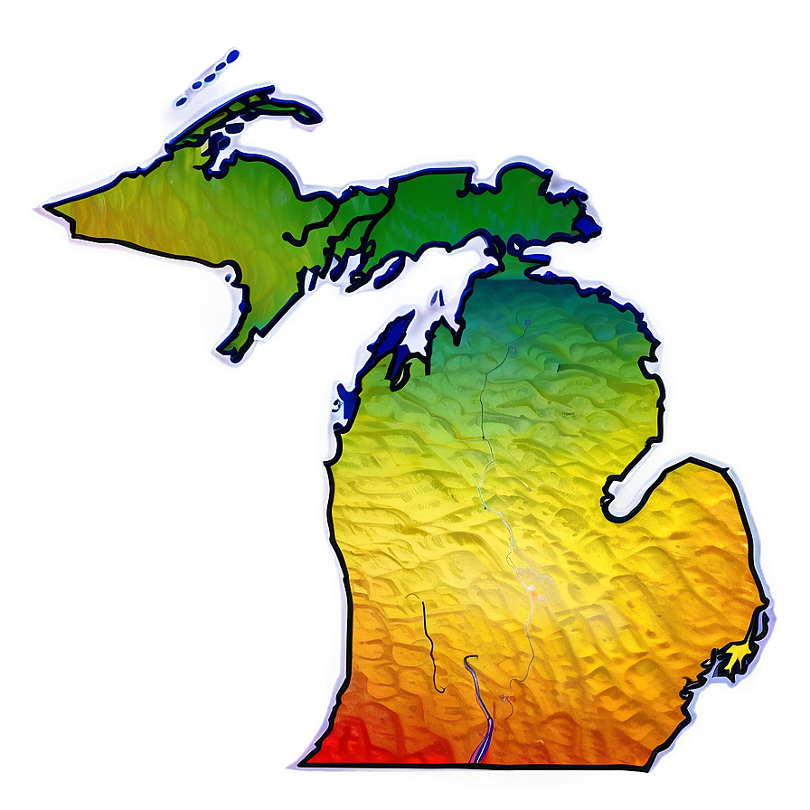 Michigan Contour Map Png Ask84 PNG Image