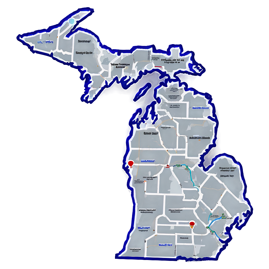 Michigan Geographic Outline Png Gkl55 PNG Image