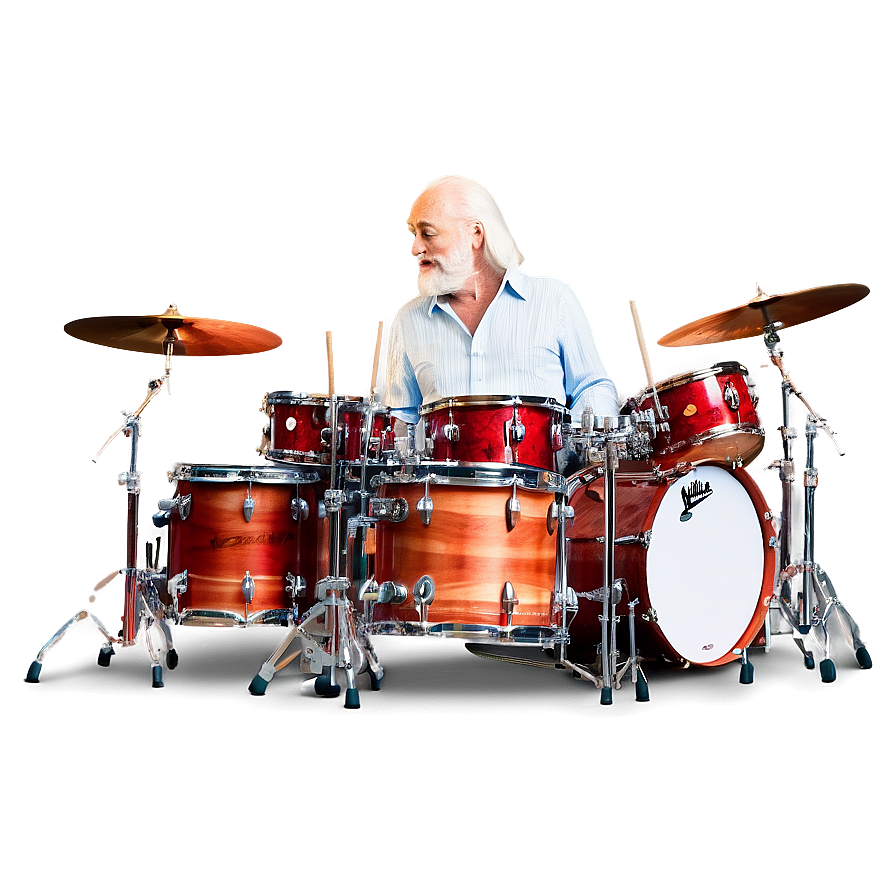 Mick Fleetwood Drumming Png Wfd80 PNG Image