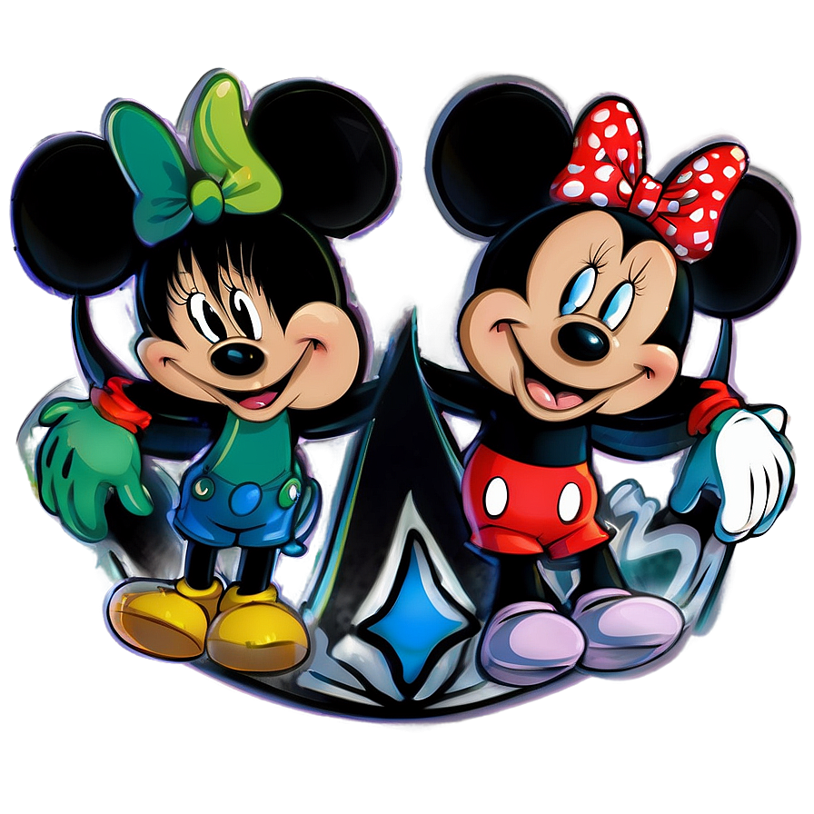 Mickey And Minnie At The Beach Png Fli50 PNG Image