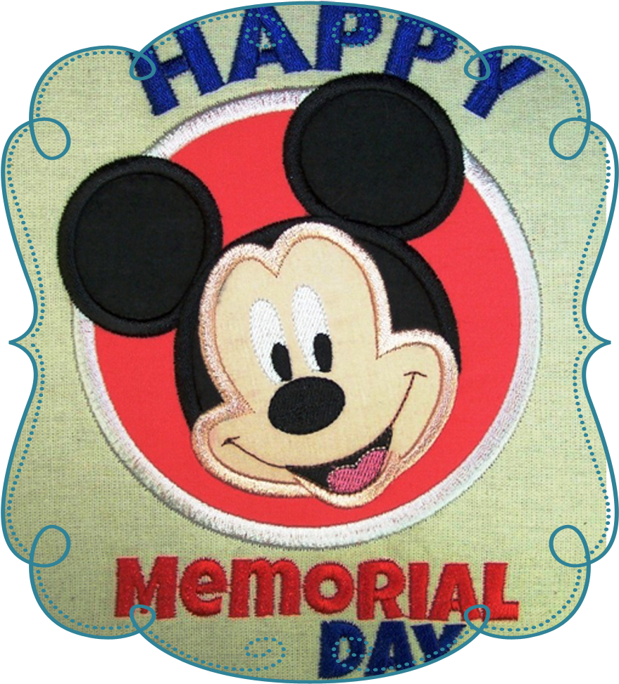 Mickey Memorial Day Celebration Patch PNG Image