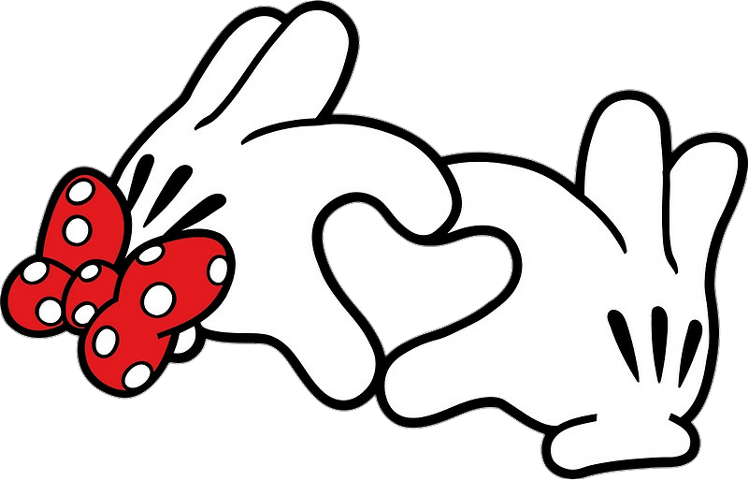 Mickey Minnie Mouse Hands Gesture PNG Image