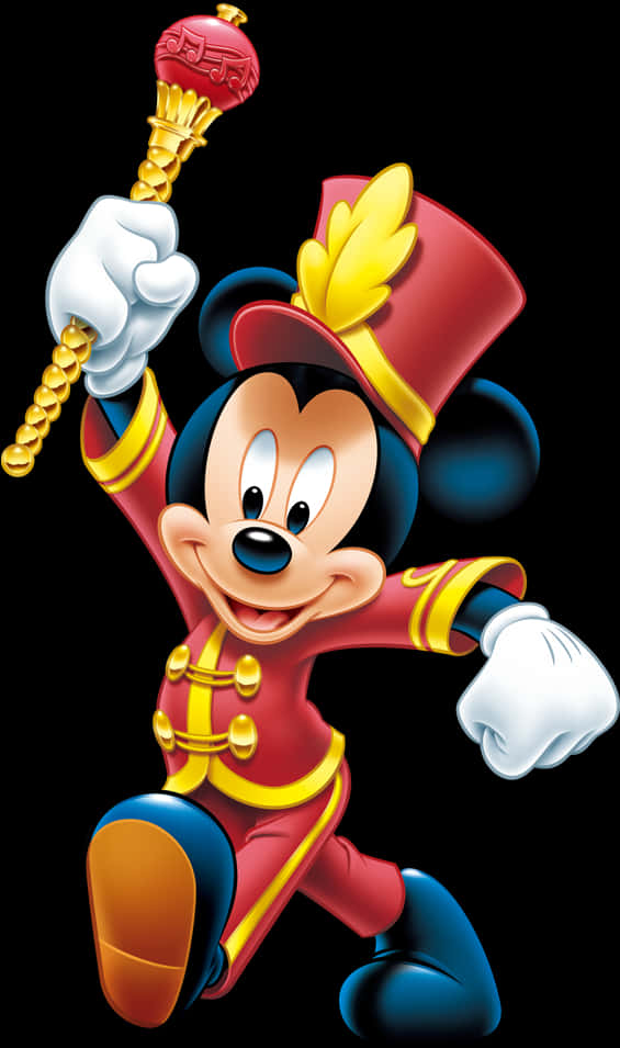 Mickey Mouse Bandmaster Illustration PNG Image