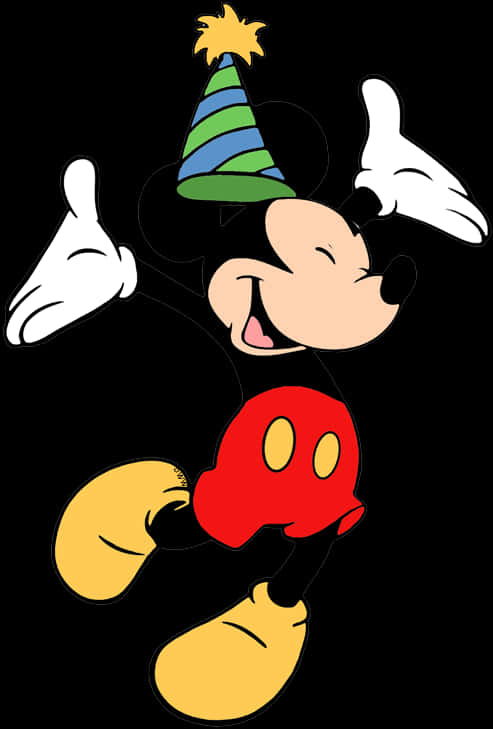 Mickey Mouse Celebration Illustration PNG Image