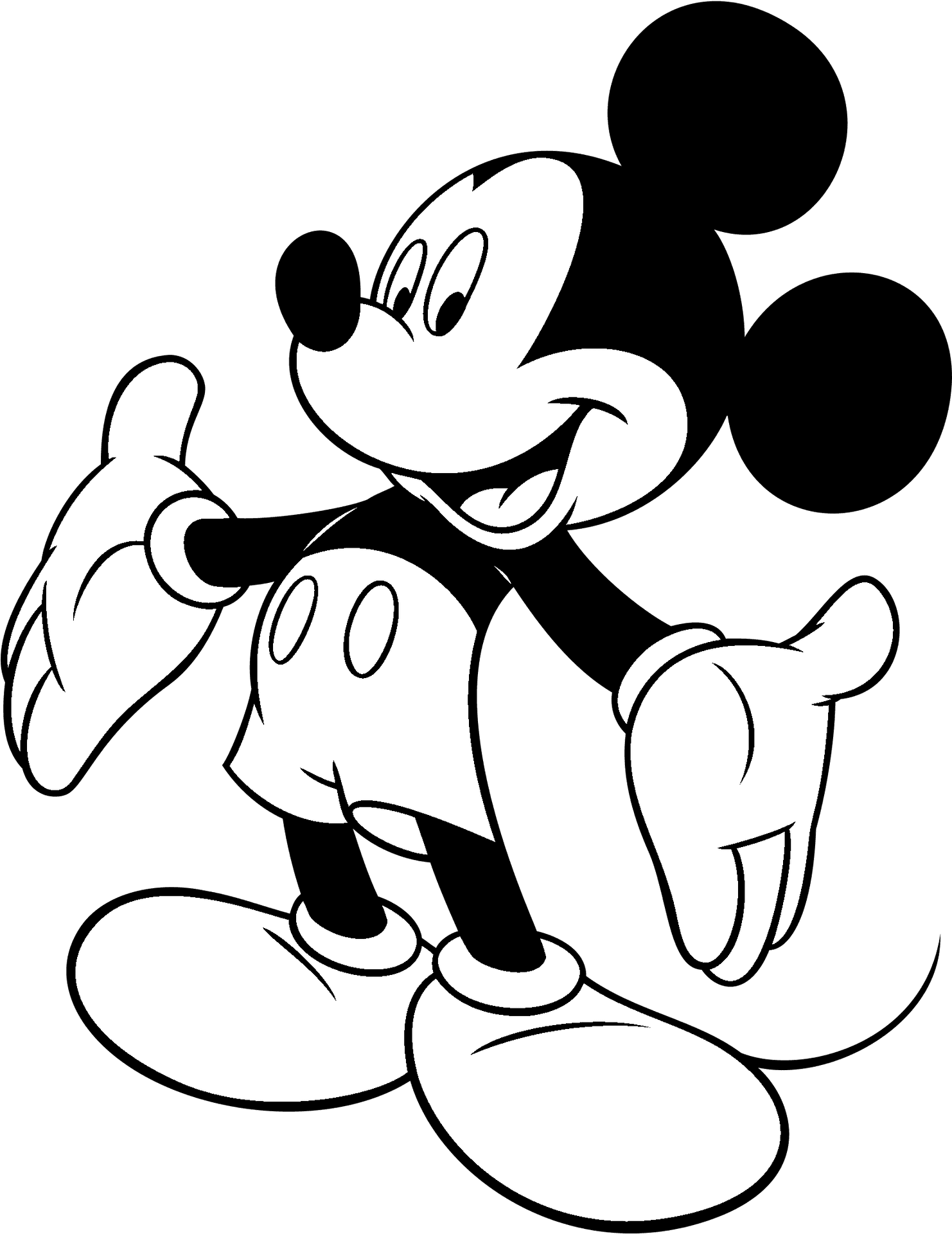 Mickey_ Mouse_ Classic_ Pose_ Vector PNG Image