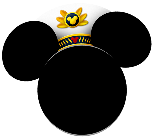 Mickey Mouse Ears Captain Design PNG Image