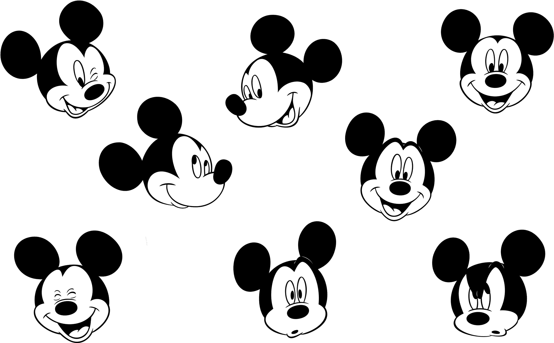 Mickey_ Mouse_ Expressions_ Collage.png PNG Image