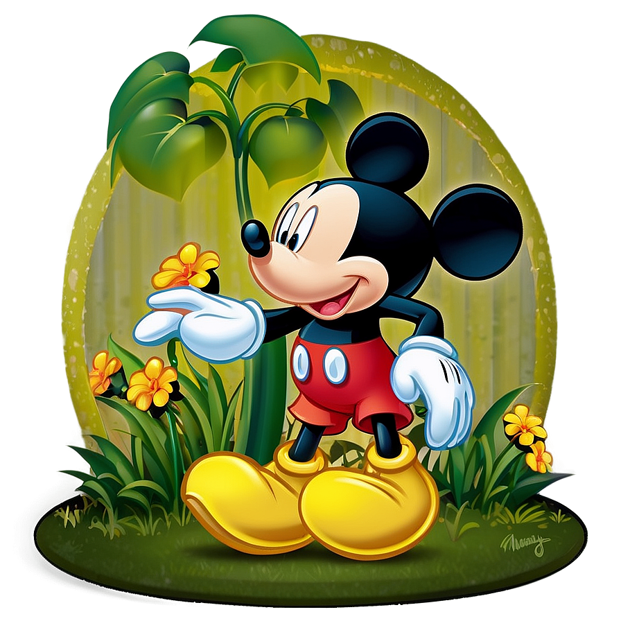 Mickey Mouse Gardening Fun Png Khk PNG Image