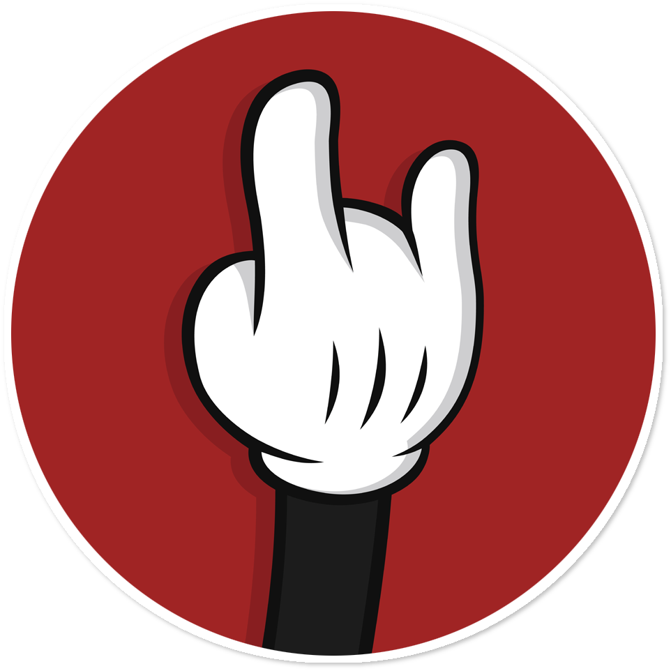 Mickey Mouse Hand Gesture PNG Image